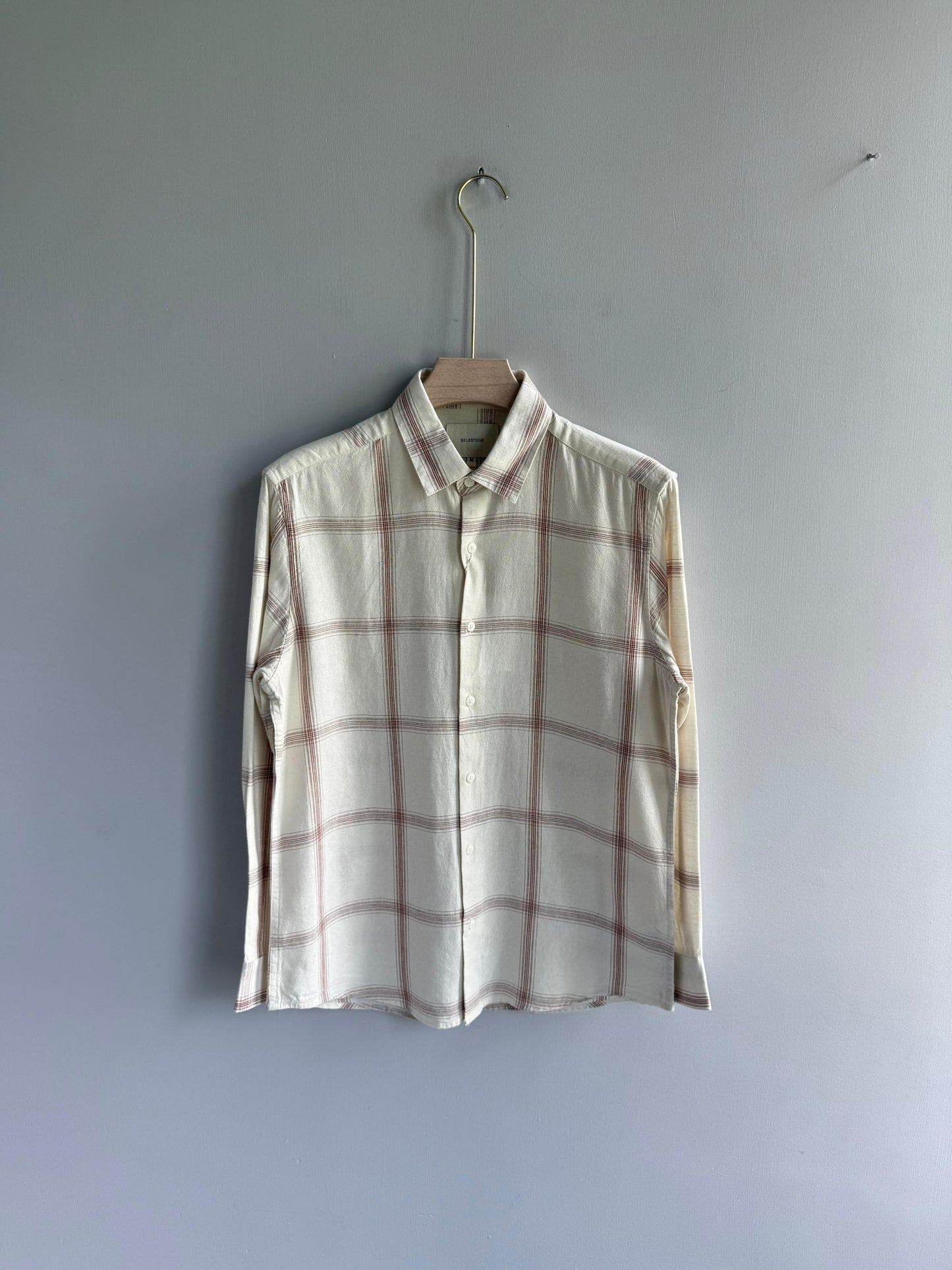 LIGHT BROWN FLANEL IMPORTED SHIRT