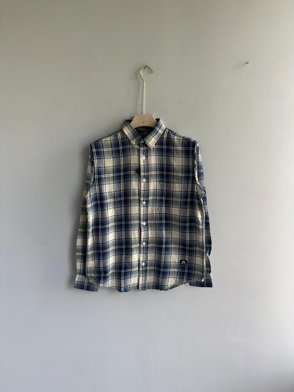 BLUE IMPORTED BRUSHED COTTON FLANEL SHIRT