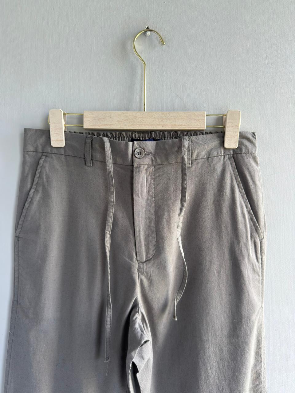 LIGHT GRAY LINEN TROUSERS