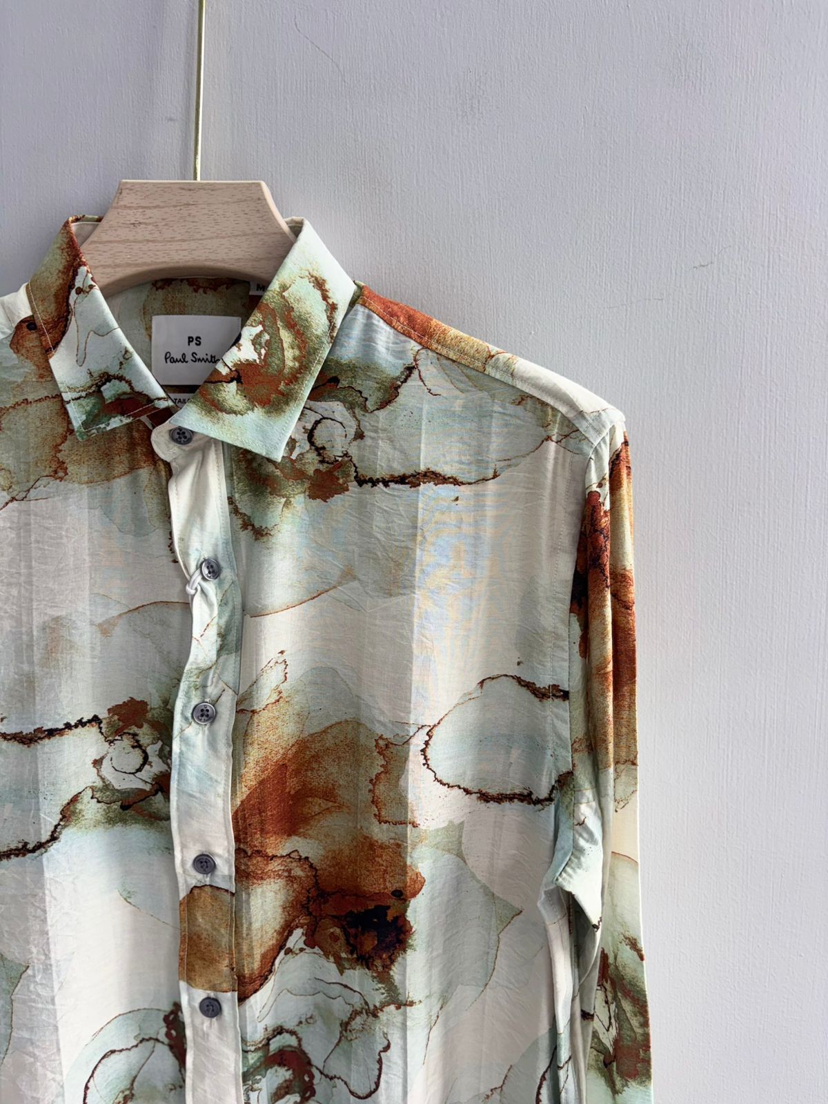 BEIDGE PRINTED IMPORTED CRUSHED SHIRT