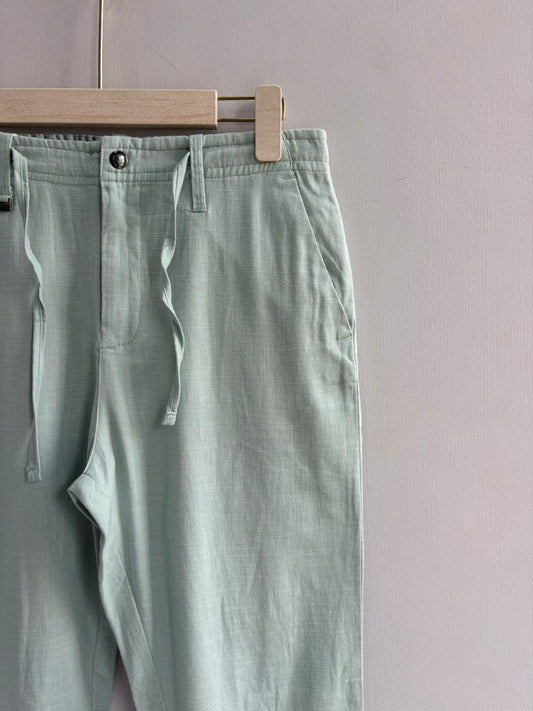 SAGE GREEN LINEN TROUSERS