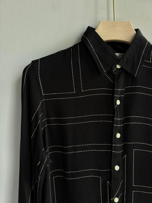 BLACK IMPORTED PRINTED SHIRT