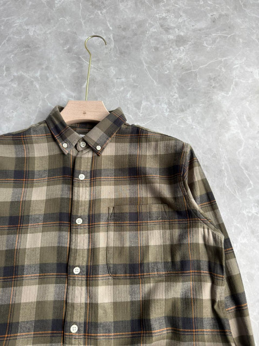 GREEN FLANEL CHECKED SHIRT