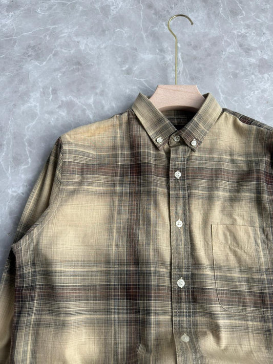 LIGHT GREEN FLANEL CHECKED SHIRT