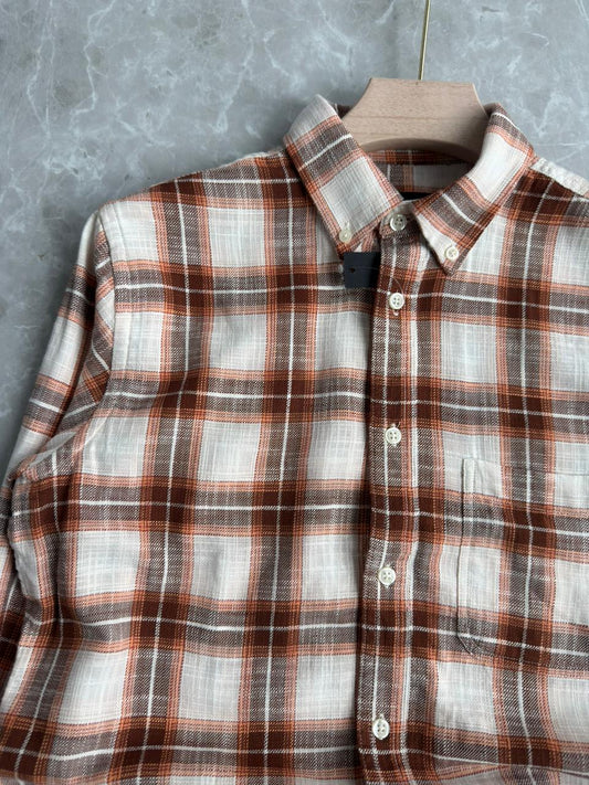 ORANGE FLANEL CHECKED SHIRT
