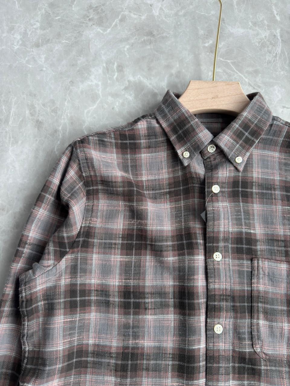 GRAY FLANEL CHECEKD SHIRT