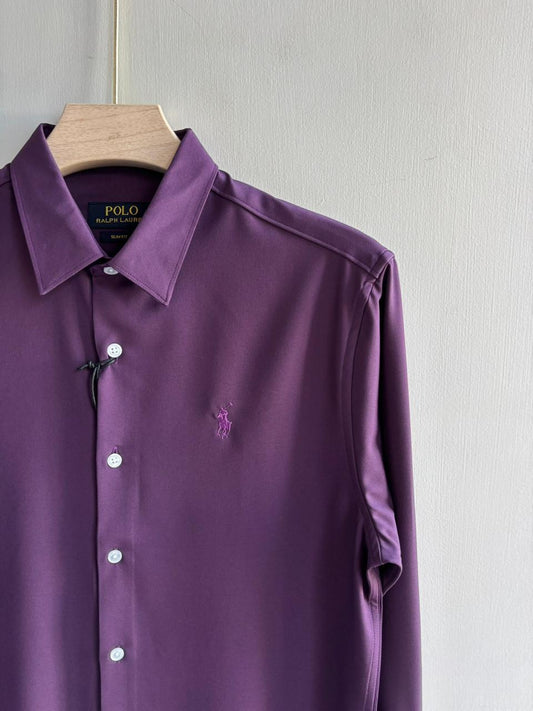 PURBLE IMPORTED SATIN SHIRT