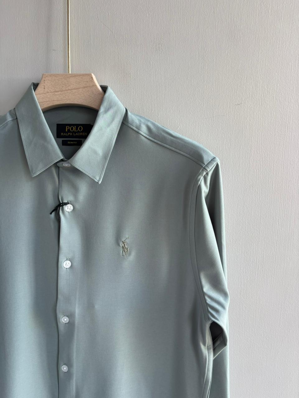 PASTEL BLUE IMPORETD SATIN SHIRT