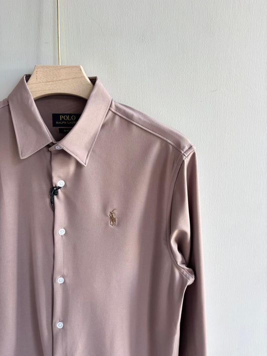 PASTEL PINK IMPORTED SATIN SHIRT