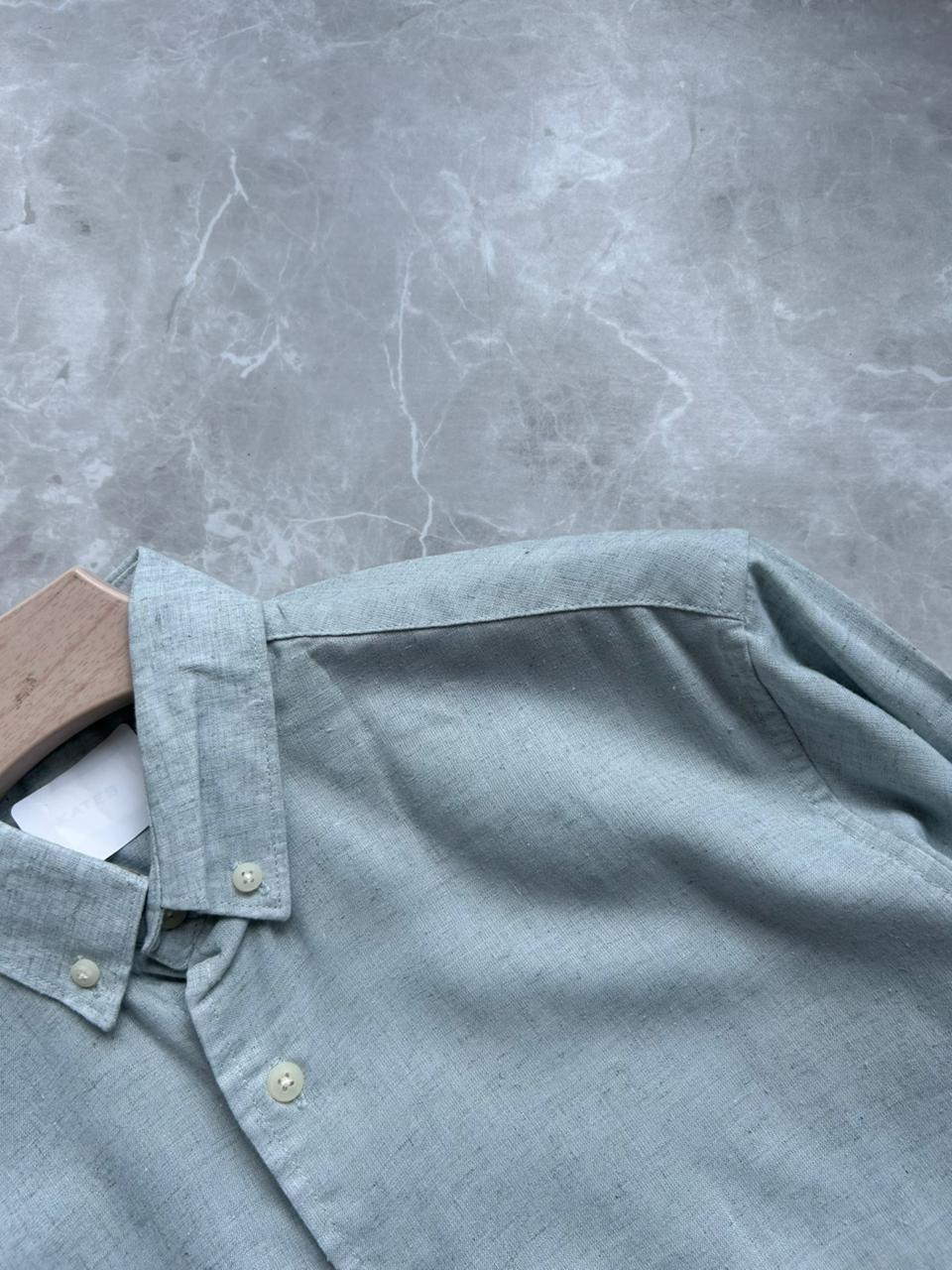 BLUE LINEN SHIRT