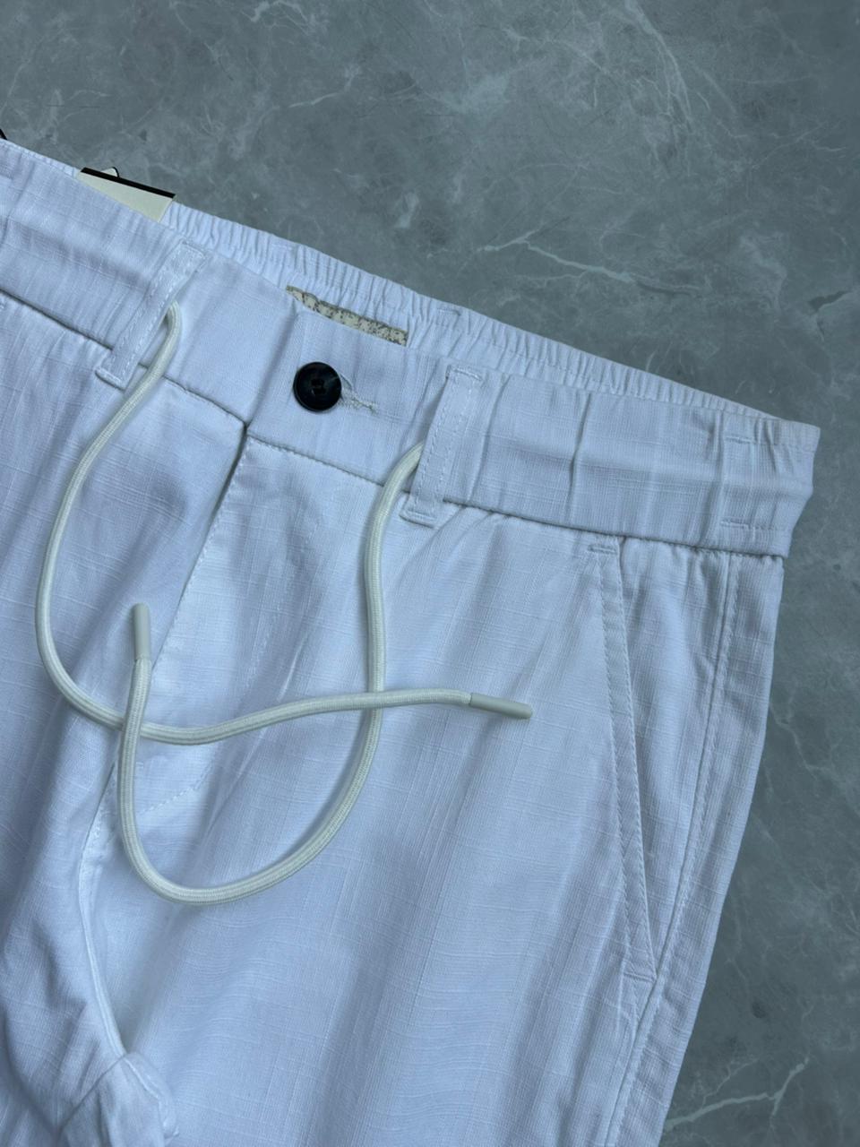 WHITE LINEN TROUSERS