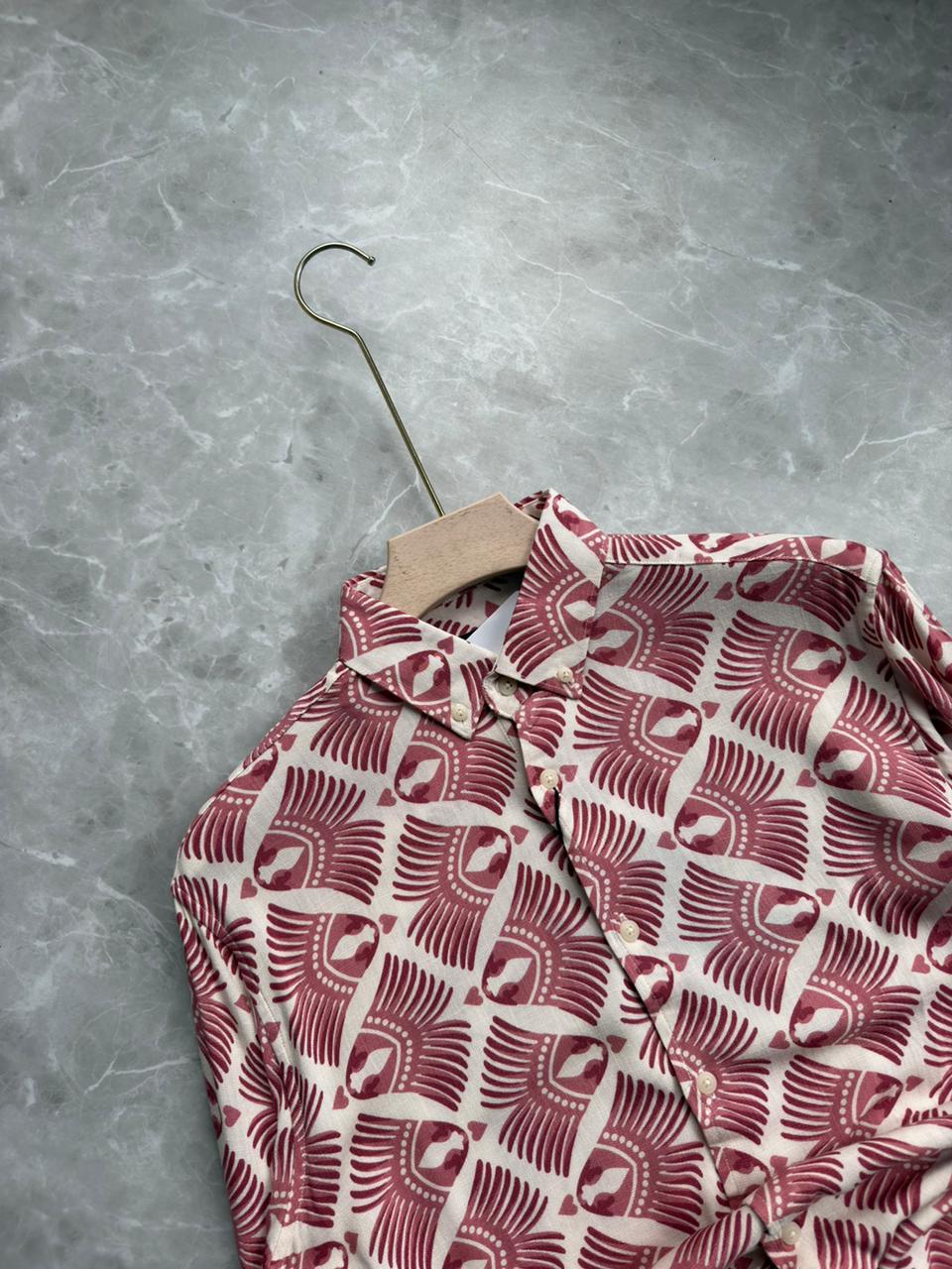 PINK IMPORTED PRINTED SHIRT