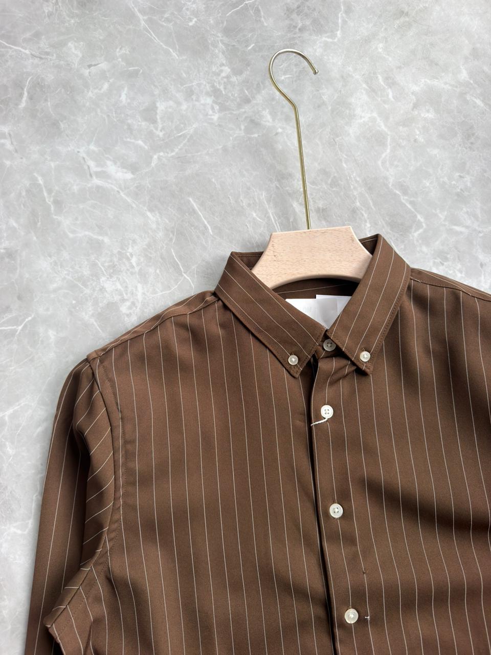 KHAKI IMPORTED STRIPES SHIRT
