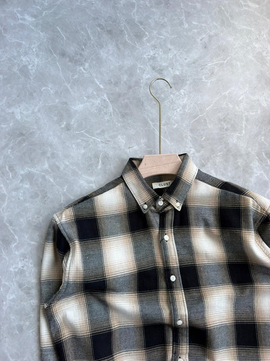 SANDAL BRUSH COTTON FLANNEL CHECKED SHIRT
