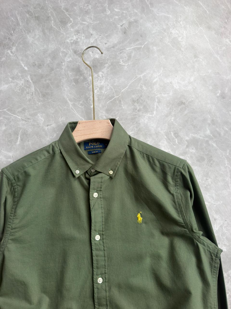 GREEN COTTON SHIRT