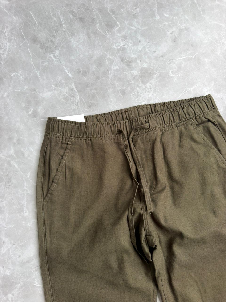 GREEN LINEN TROUSERS