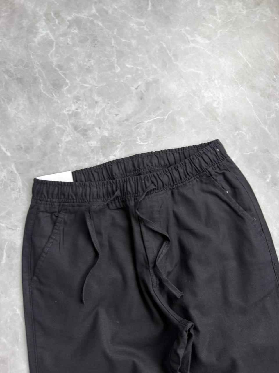 BLACK LINEN TROUSERS