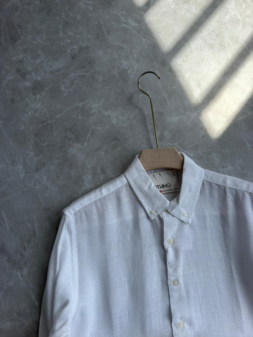 WHITE LINEN SHIRT