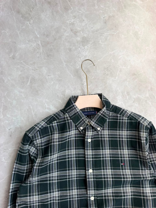 GREEN FLANNEL CHECKED SHIRT
