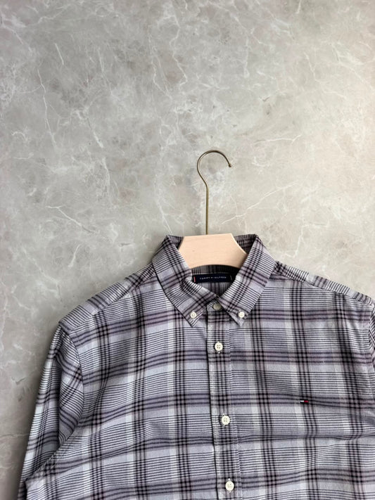 GRAY FLANNEL CHECKED SHIRT