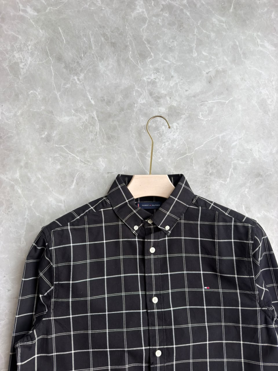 BLACK FLANNEL CHECKED SHIRT