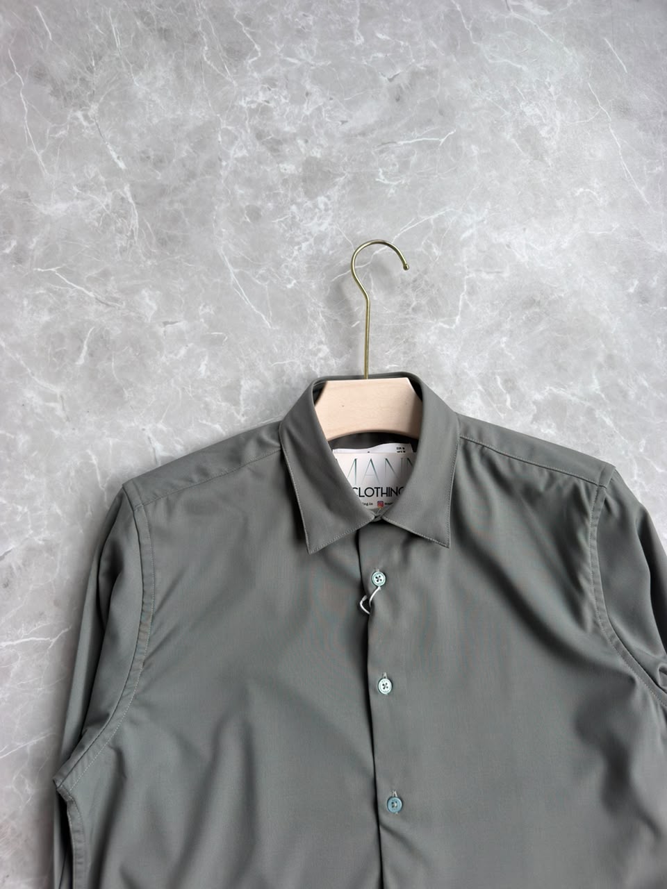 SAGE GREEN SATIN SHIRT