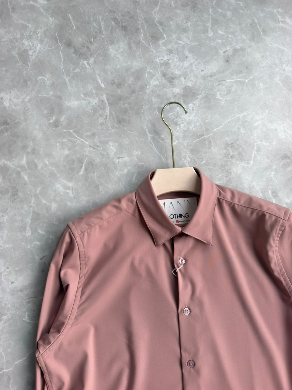 DUSTY PINK SATIN SHIRT