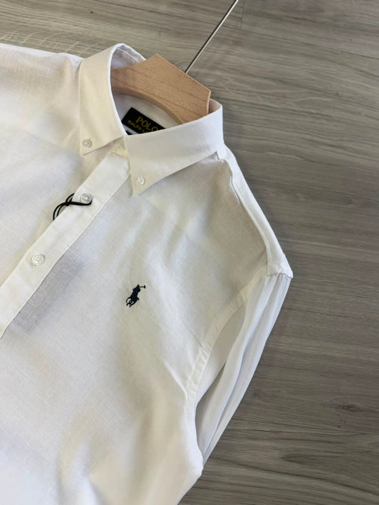 WHITE LINEN SHIRT