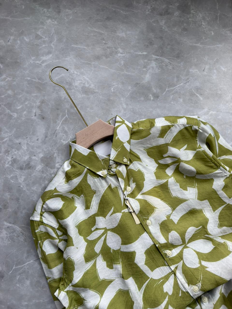 GREEN IMPORTED PRINTED SHIRT