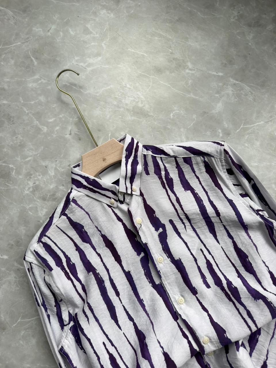 LAVENDER IMPORTED PRINTED SHIRT
