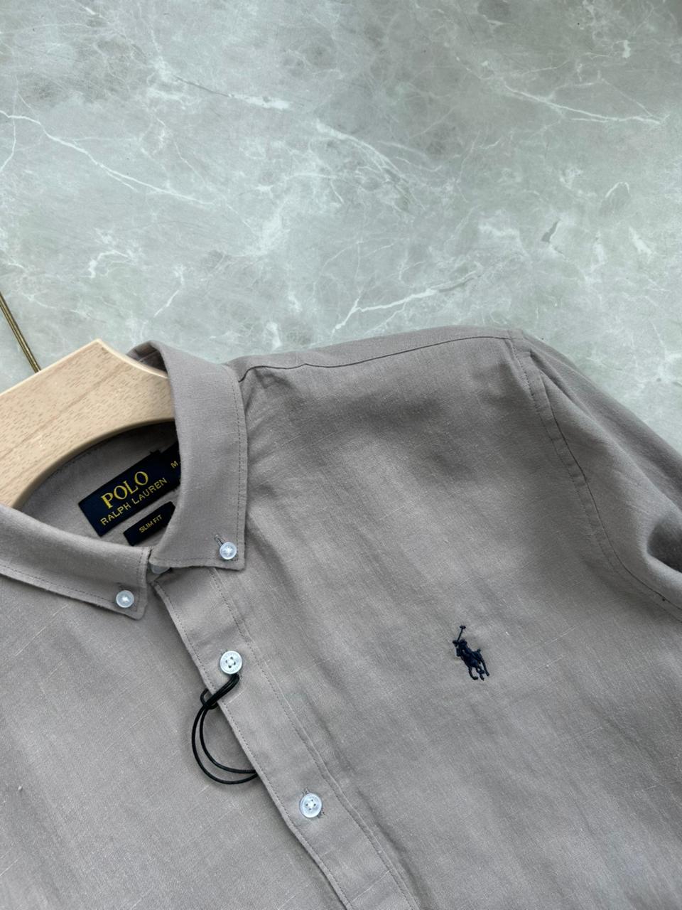 LIGHTGRAY LINEN SHIRT