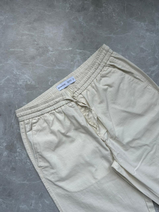 OFF WHITE LINEN TROUSERS