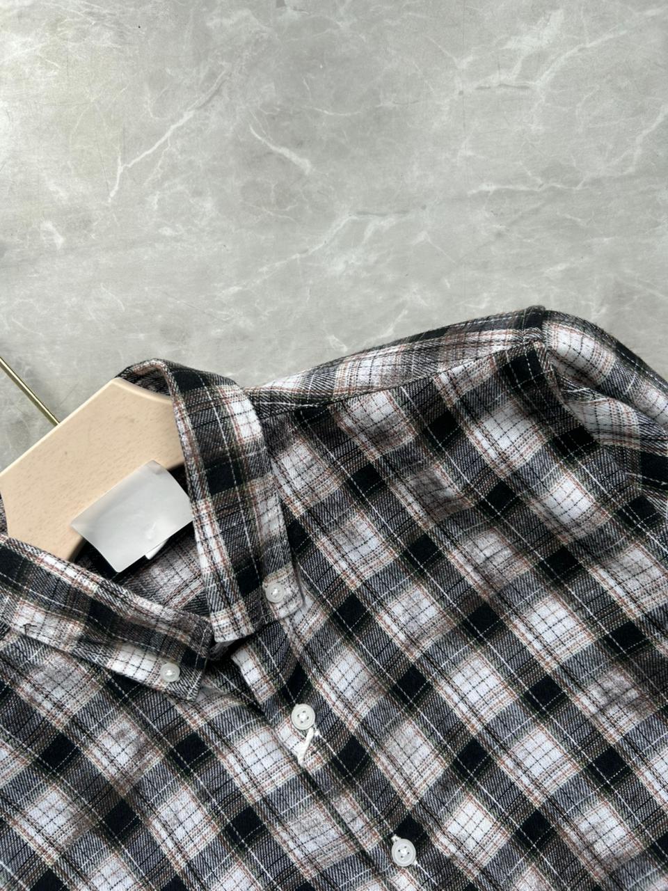 BRUSH COTTON CHECKED SHIRT