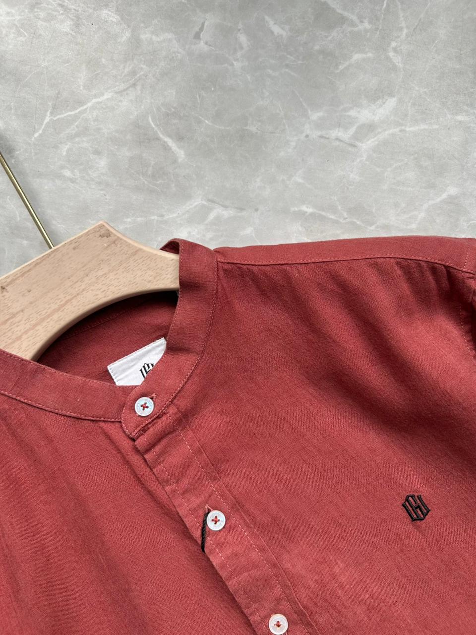 MANDARIN COLLAR SHIRT