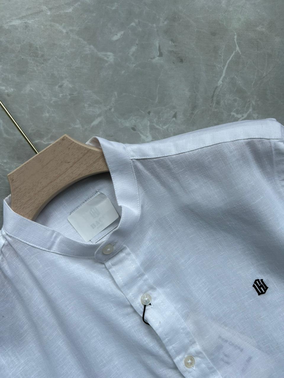 MANDARIN COLLAR SHIRT
