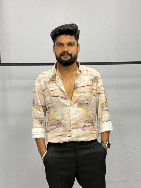 IMPORTED CRUSHED PRINTED SHIRT