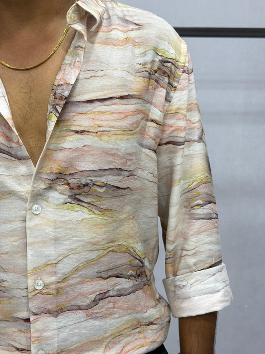 IMPORTED CRUSHED PRINTED SHIRT