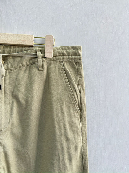 STRAIGHT FIT LINEN PANT