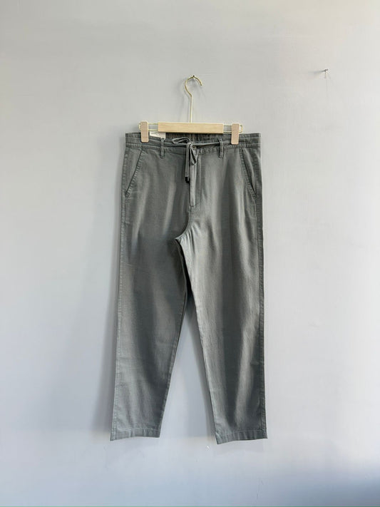 STRAIGHT FIT LINEN TROUSERS