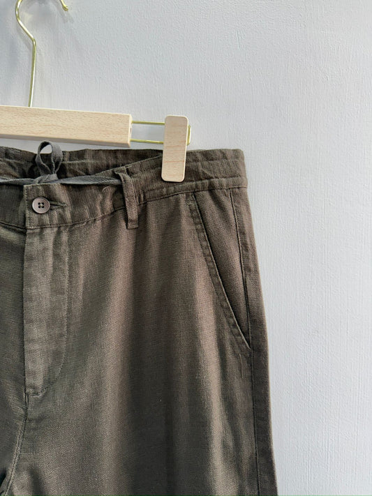 STRAIGHT FIT LINEN PANT