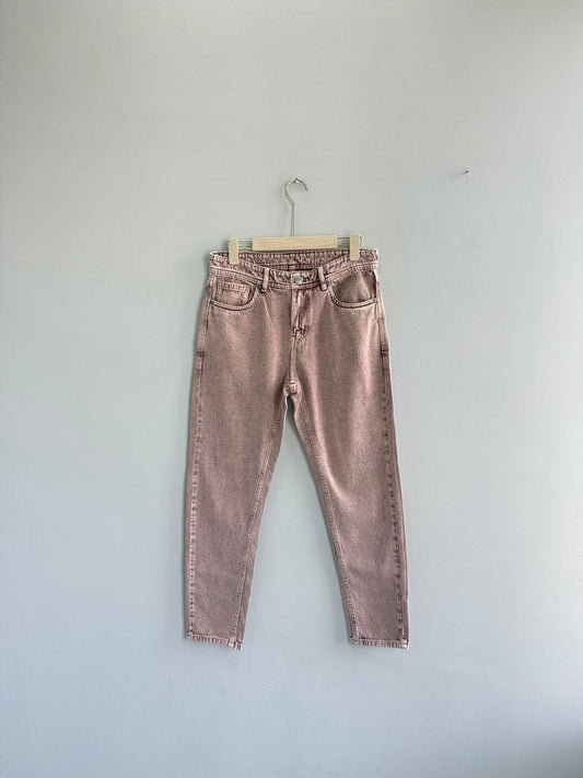 MOM FIT DENIM TROUSERS