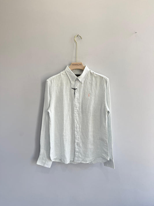 LIGHT GRAY PURE LINEN SHIRT