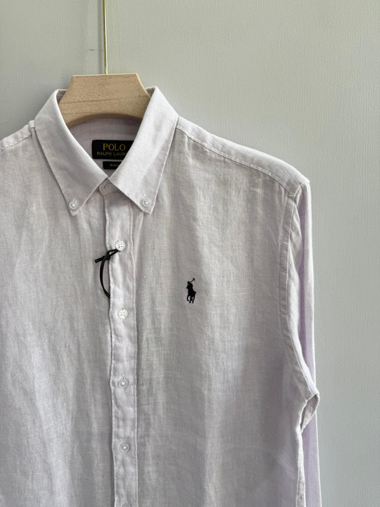 LIGHT LAVENDER PURE LINEN SHIRT