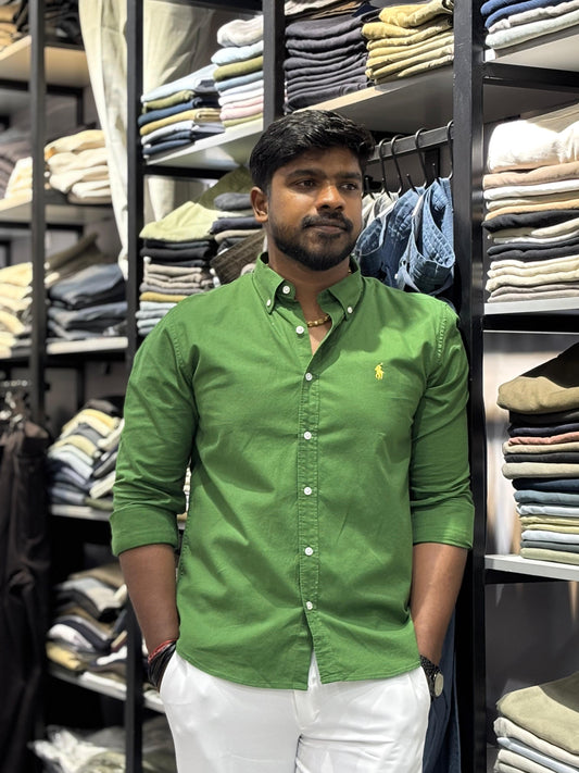GREEN OXFORD COTTON SHIRT