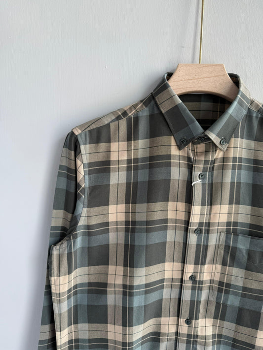 GREEN FLANNEL COTTON SHIRT