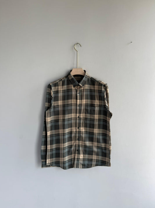 GREEN FLANNEL COTTON SHIRT