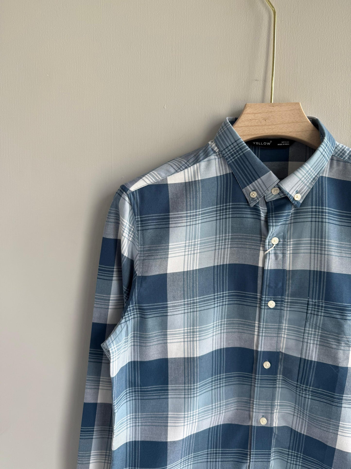 BLUE FLANNEL COTTON SHIRT