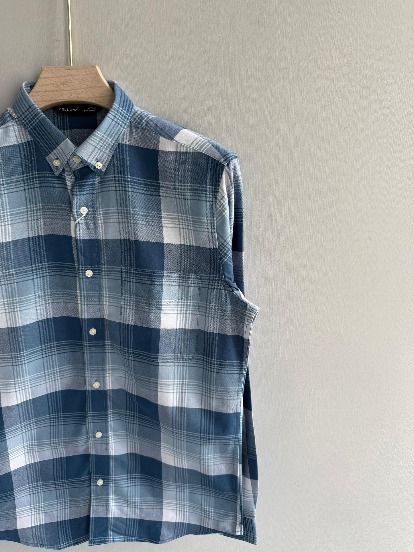 BLUE FLANNEL COTTON SHIRT