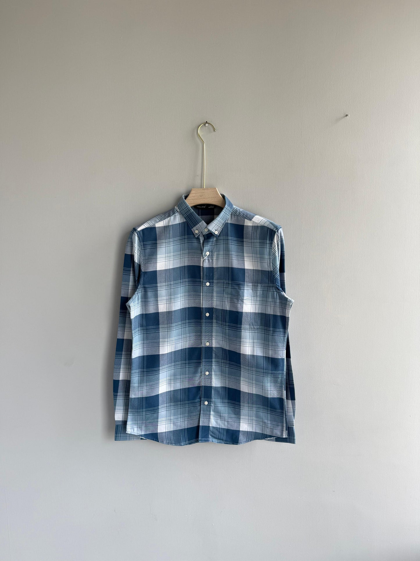 BLUE FLANNEL COTTON SHIRT