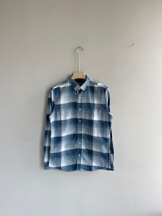 BLUE FLANNEL COTTON SHIRT